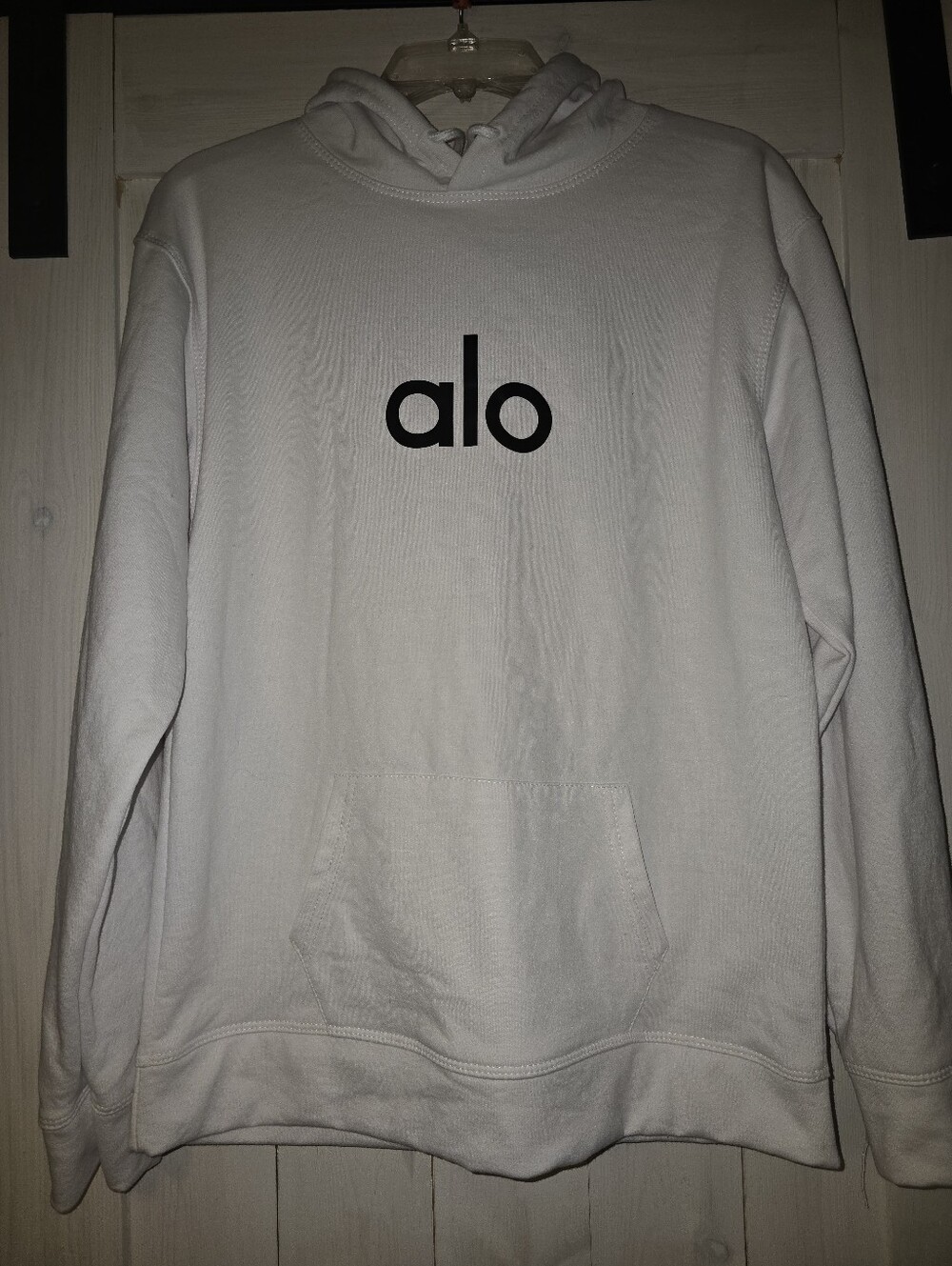 A  Yoga Womens White Logo Hoodie